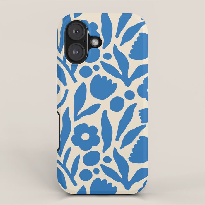 Blue flower nature art pattern iPhone Case Gallery Image 1