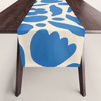 Blue flower nature art pattern Table Runner Gallery Image 1