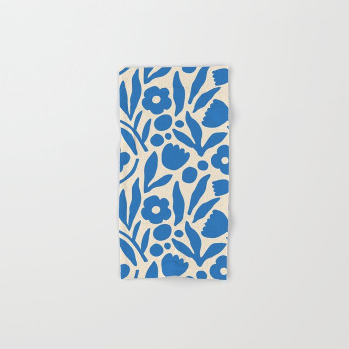 Blue flower nature art pattern Bath Towel Gallery Image 1