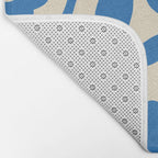 Blue flower nature art pattern Bath Mat Gallery Image 2