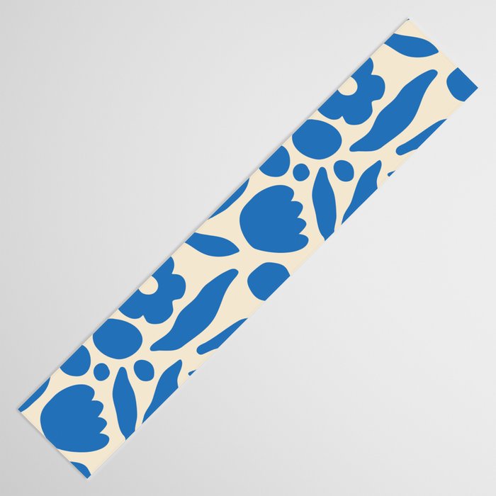 Blue flower nature art pattern Table Runner Gallery Image 3