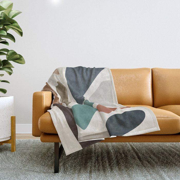 Colorful Shapes I Throw Blanket Gallery Image 1