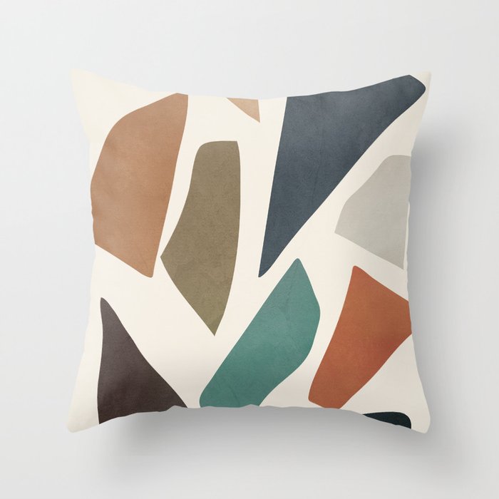 Colorful Shapes I Throw Pillow Gallery Image 6