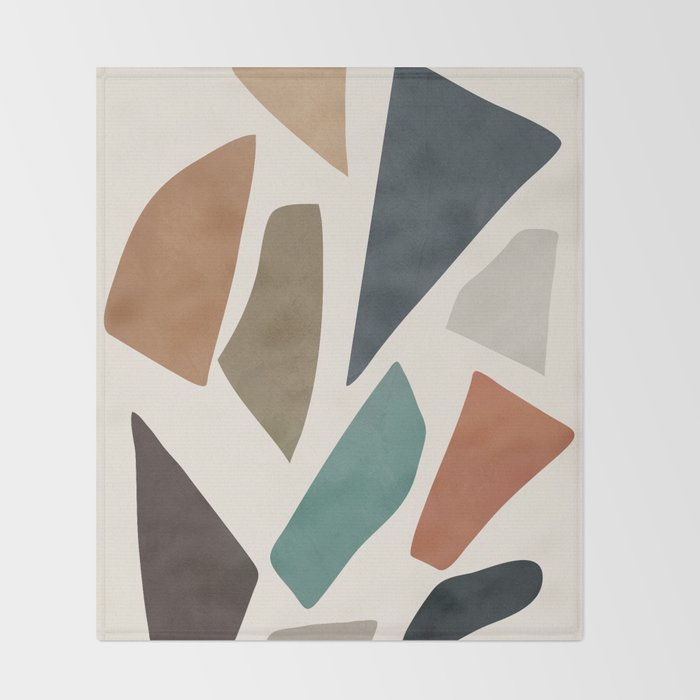 Colorful Shapes I Throw Blanket Gallery Image 2