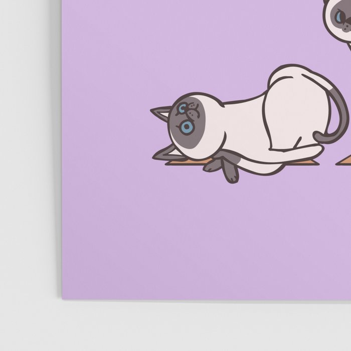 Siamese Cat Yoga Poster Gallery Image 3