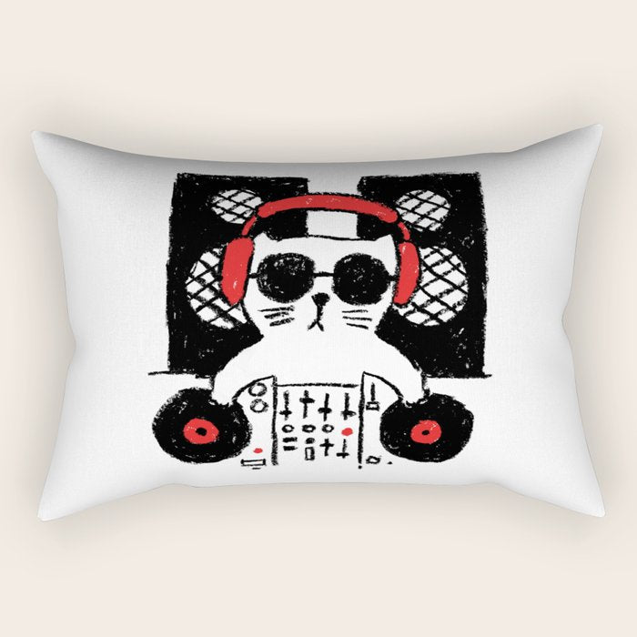 Hey DJ Rectangular Pillow Gallery Image 1