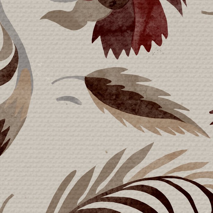 floral folk background red Coffee Mug Gallery Image 2