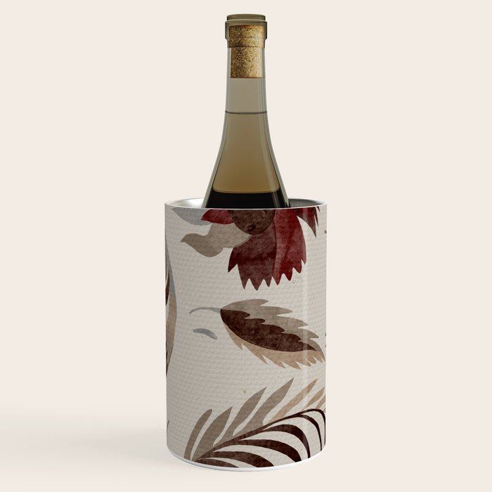 floral folk background red Wine Chiller Gallery Image 1