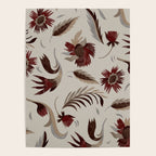 floral folk background red Poster Gallery Image 4