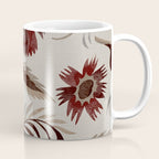 floral folk background red Coffee Mug Gallery Image 1