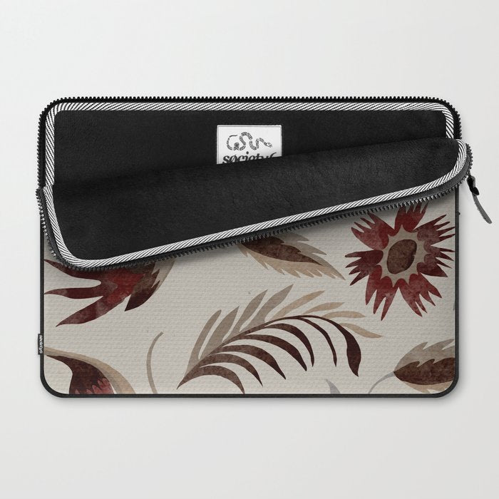 floral folk background red Laptop Sleeve Gallery Image 2
