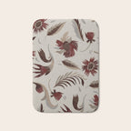 floral folk background red Bath Mat Gallery Image 1