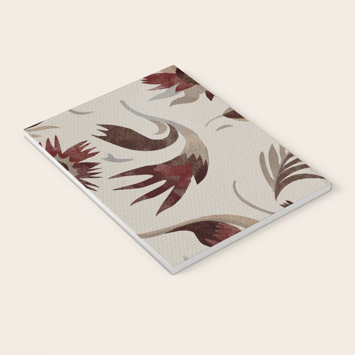 floral folk background red Notebook Gallery Image 3