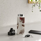 floral folk background red Water Bottle Gallery Image 4