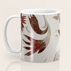 floral folk background red Coffee Mug Gallery Image 3