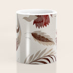 floral folk background red Coffee Mug Gallery Image 4