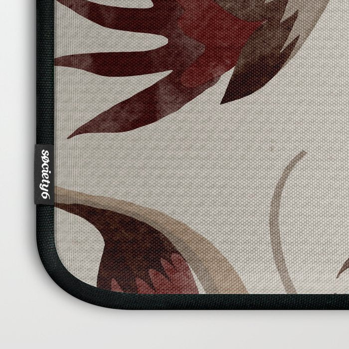 floral folk background red Laptop Sleeve Gallery Image 3