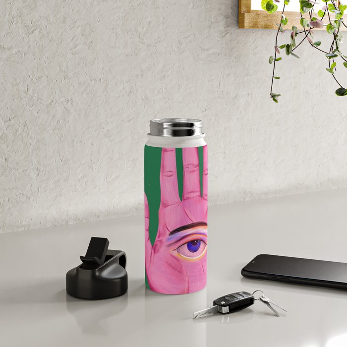 Pink Psychedelic Evil Eye Water Bottle Gallery Image 4