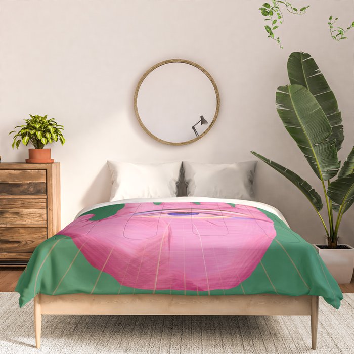 Pink Psychedelic Evil Eye Comforter Gallery Image 3