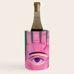 Pink Psychedelic Evil Eye Wine Chiller Gallery Image 1