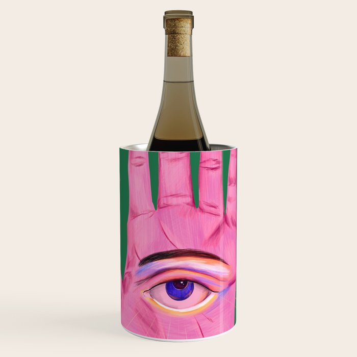 Pink Psychedelic Evil Eye Wine Chiller Gallery Image 1