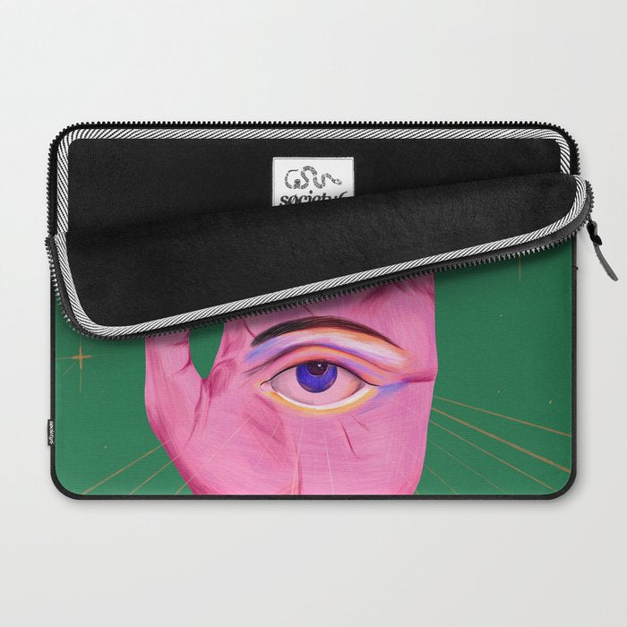 Pink Psychedelic Evil Eye Laptop Sleeve Gallery Image 2