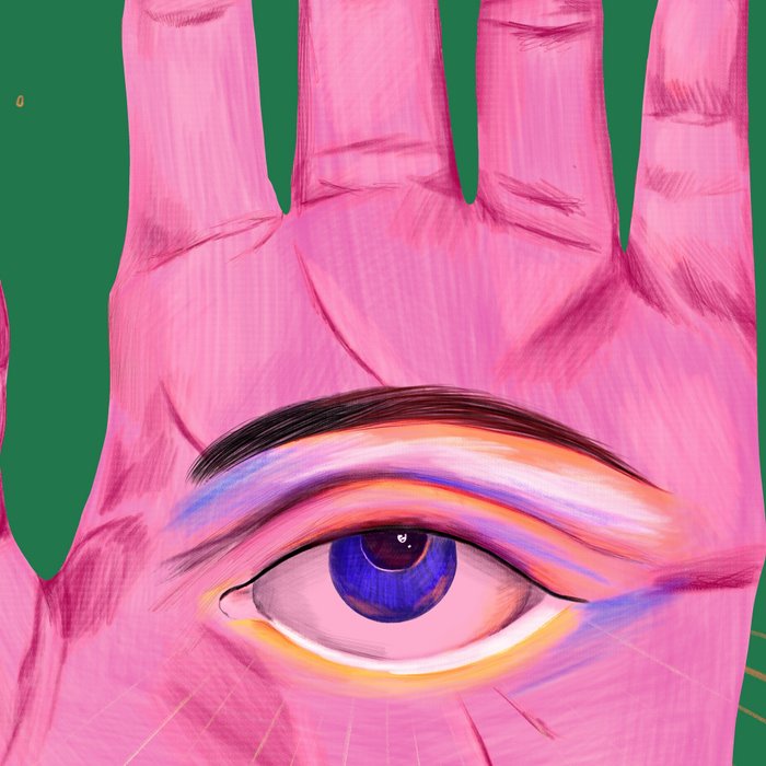Pink Psychedelic Evil Eye Coffee Mug Gallery Image 2
