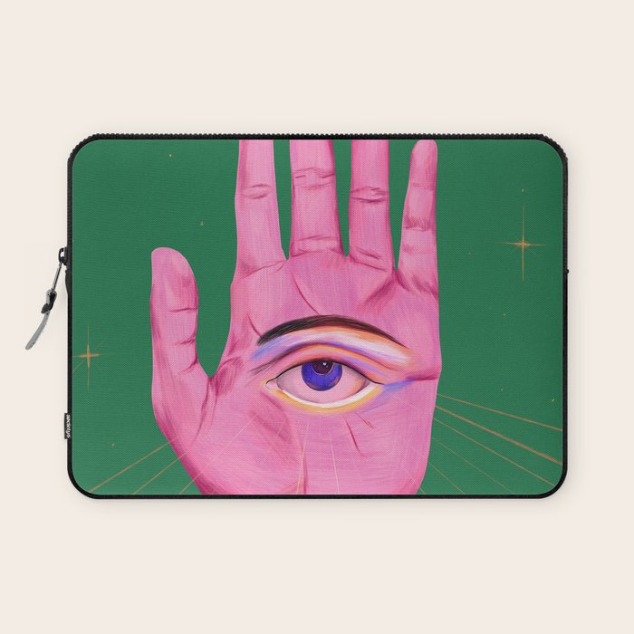 Pink Psychedelic Evil Eye Laptop Sleeve Gallery Image 1