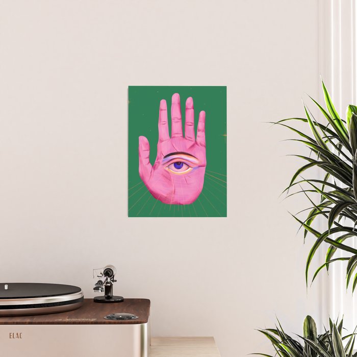 Pink Psychedelic Evil Eye Poster Gallery Image 2
