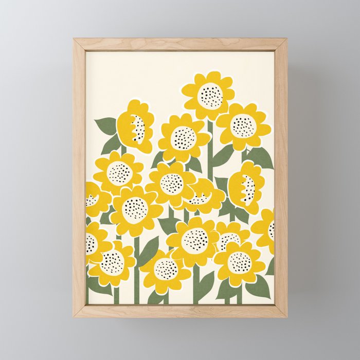 Sunny Flowers #1 Mini Art Print Gallery Image 1