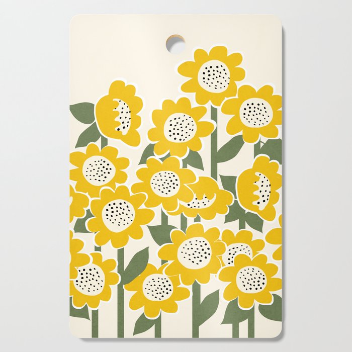 Sunny Flowers #1 Cutting Board Gallery Image 1