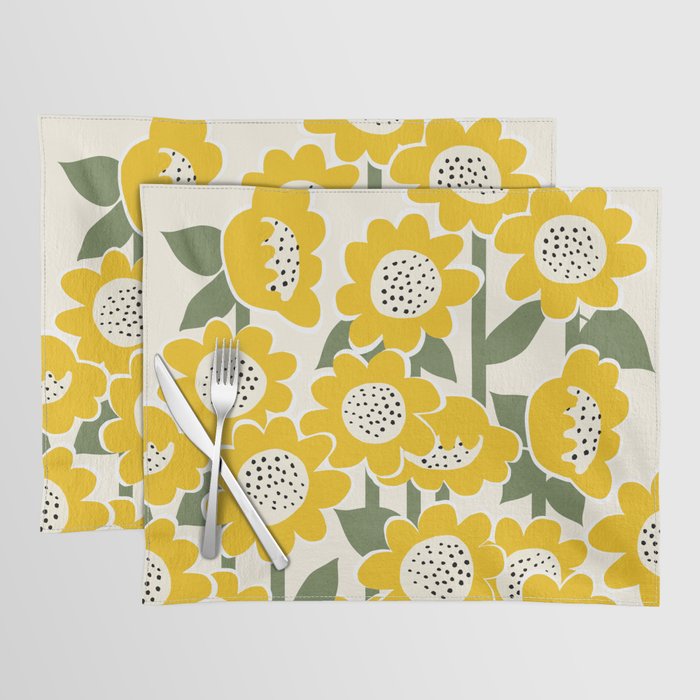 Sunny Flowers #1 Placemat Gallery Image 1