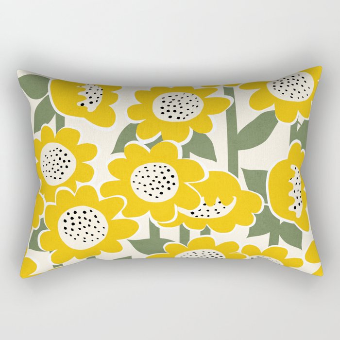 Sunny Flowers #1 Rectangular Pillow Gallery Image 2