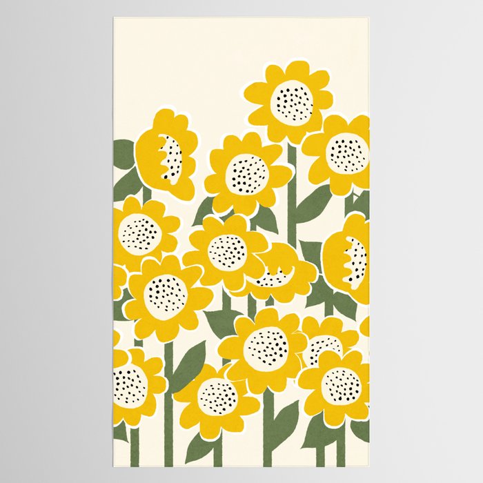 Sunny Flowers #1 Tablecloth Gallery Image 2