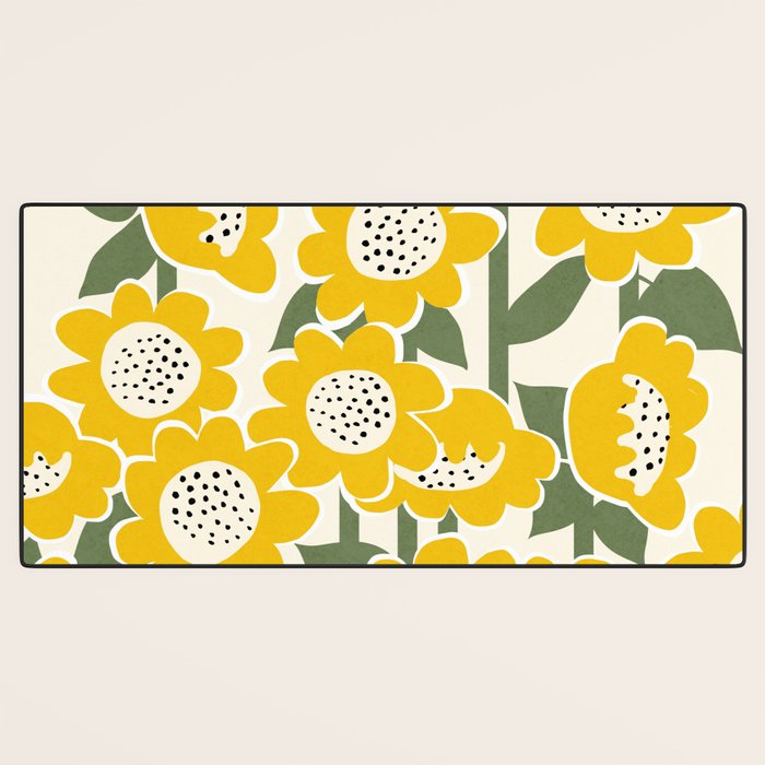Sunny Flowers #1 Desk Mat Gallery Image 3