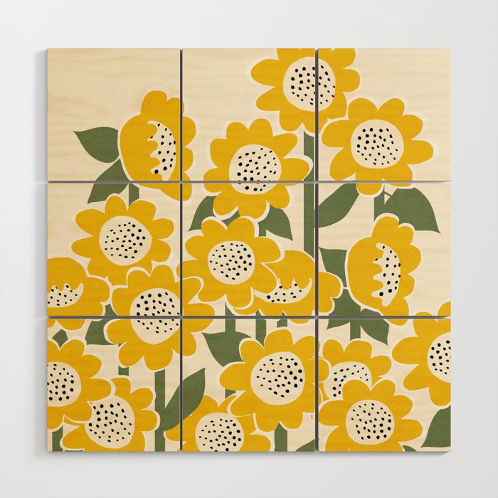 Sunny Flowers #1 Wood Wall Art Gallery Image 1