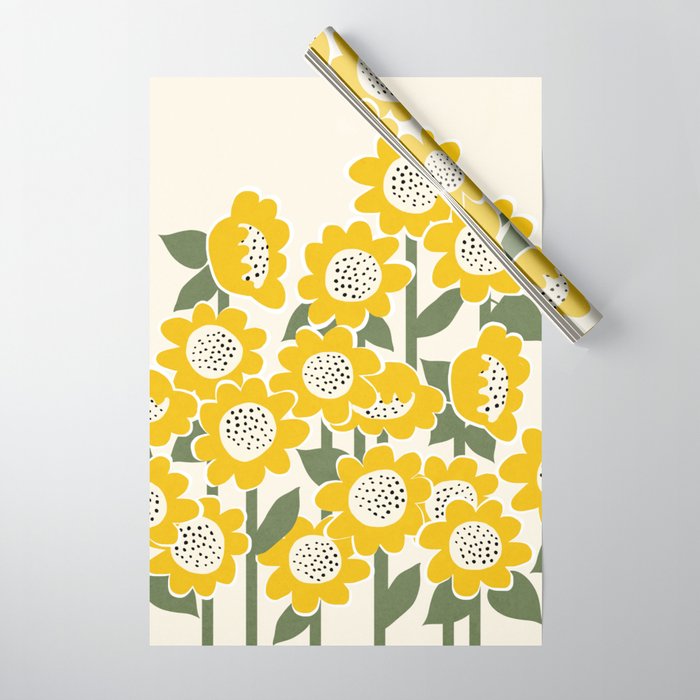 Sunny Flowers #1 Wrapping Paper Gallery Image 1
