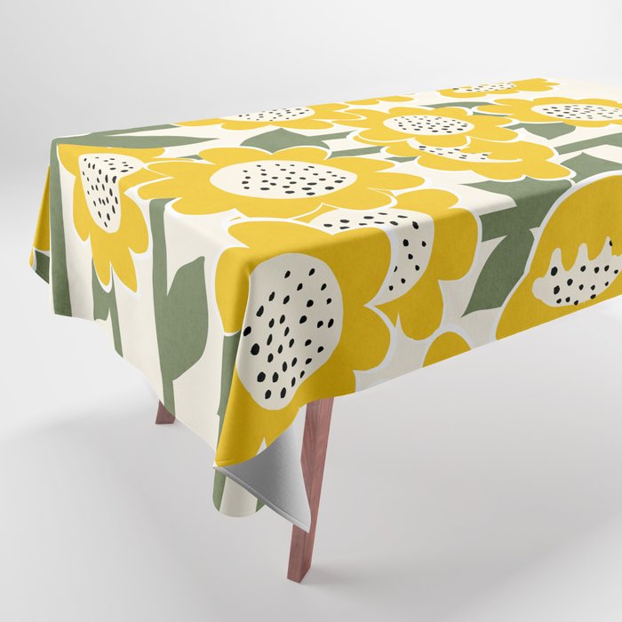 Sunny Flowers #1 Tablecloth Gallery Image 1
