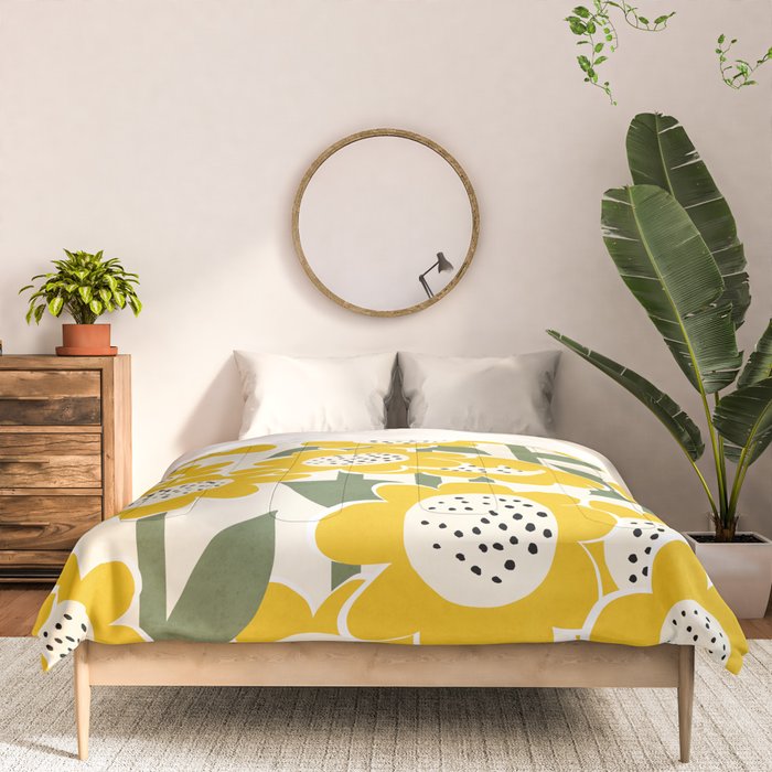 Sunny Flowers #1 Comforter Gallery Image 3