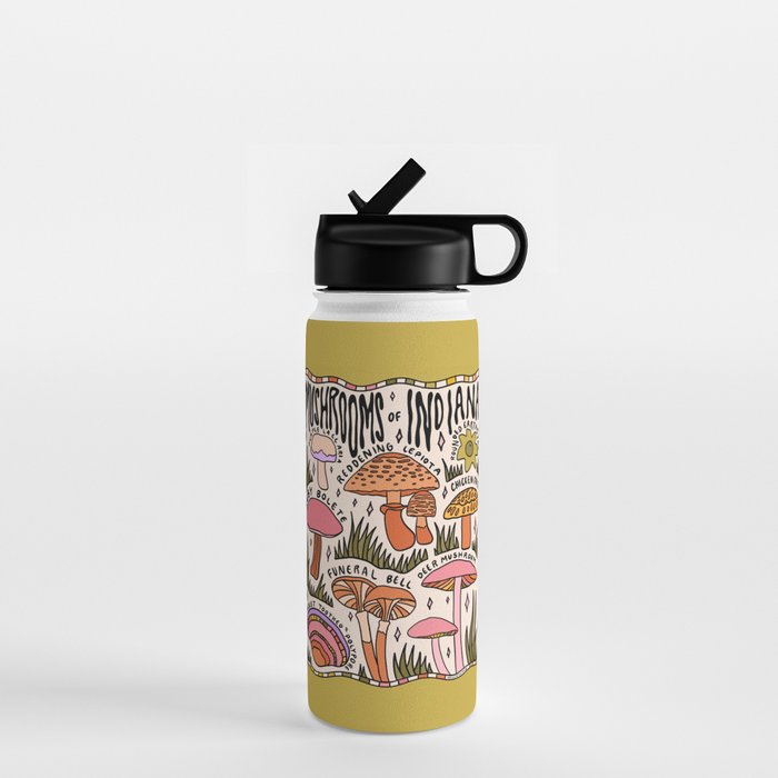 Mushrooms of Indiana Water Bottle Gallery Image 1
