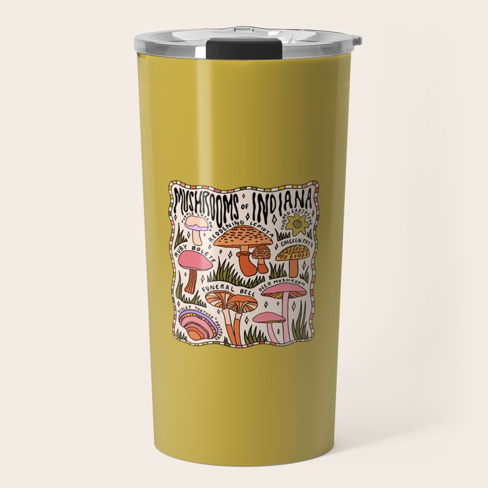 Mushrooms of Indiana Travel Mug Gallery Image 1