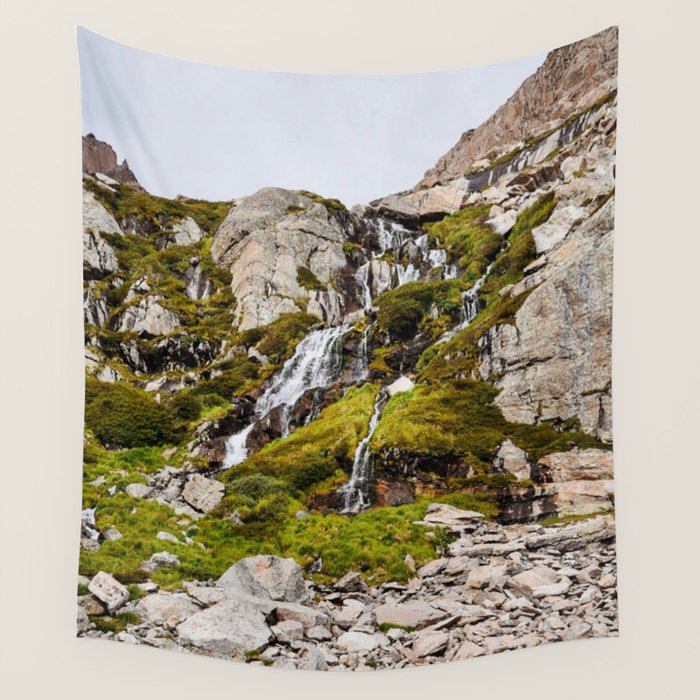 Chasm Lake Waterfall Wall Tapestry Gallery Image 4