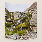 Chasm Lake Waterfall Wall Tapestry Gallery Image 4