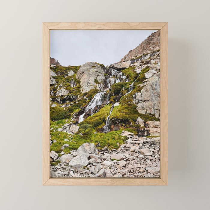 Chasm Lake Waterfall Mini Art Print Gallery Image 1