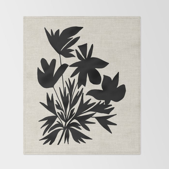 Bushy Bloom Throw Blanket Gallery Image 2