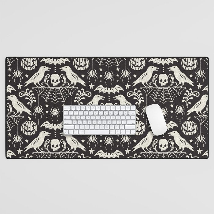 All Hallows' Eve - Black Ivory Halloween Desk Mat Gallery Image 1