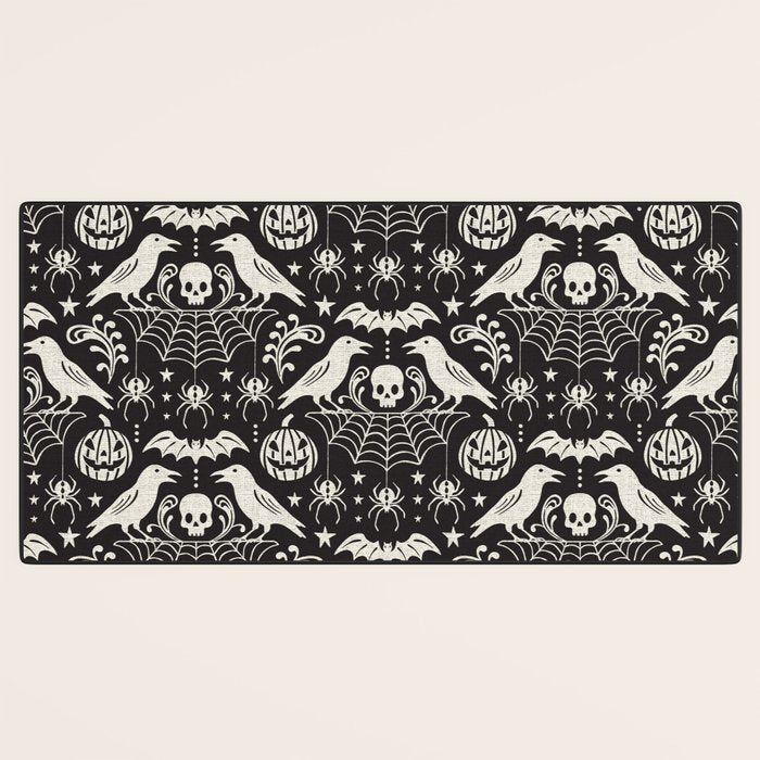 All Hallows' Eve - Black Ivory Halloween Desk Mat Gallery Image 3