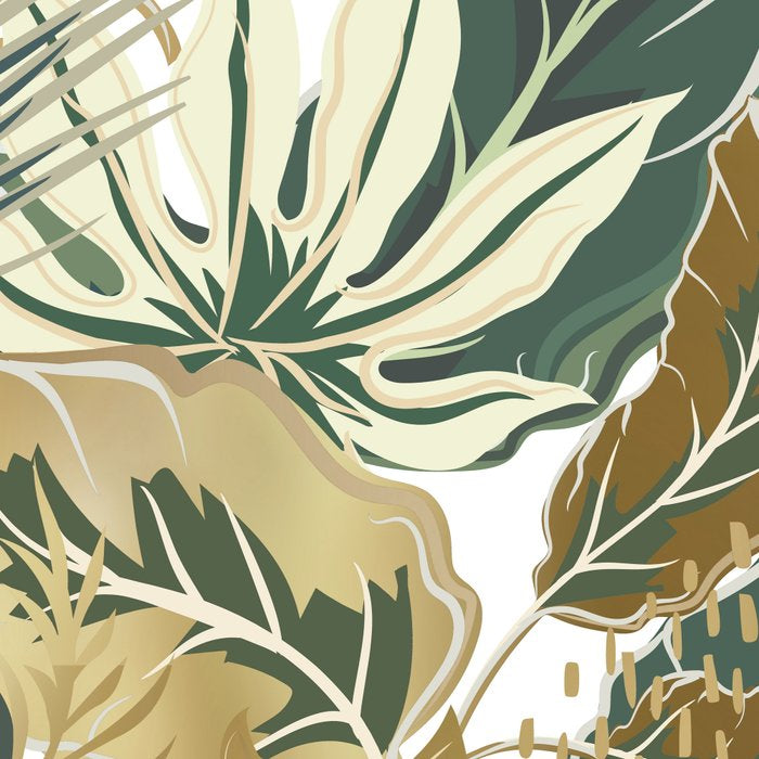 Wild Tropical Prints, Green and Gold Coffee Mug Gallery Image 2