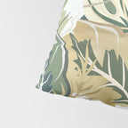 Wild Tropical Prints, Green and Gold Pillow Sham Gallery Image 4