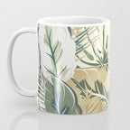 Wild Tropical Prints, Green and Gold Coffee Mug Gallery Image 3